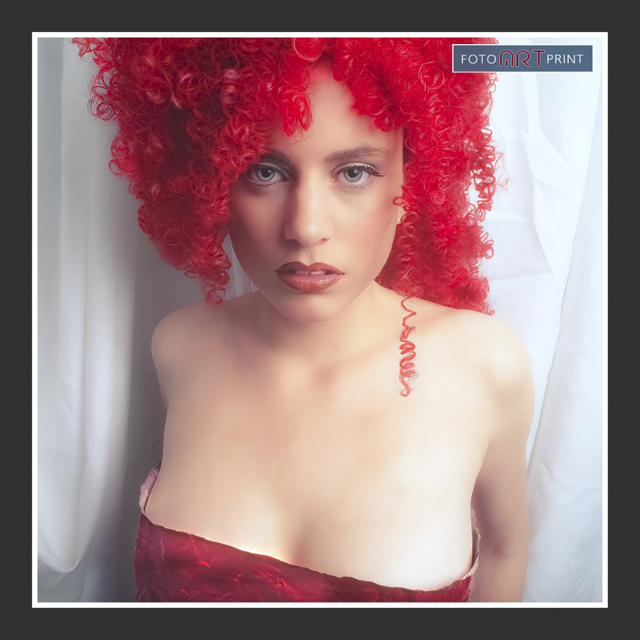 62 Portret Rode pruik